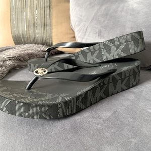 Women’s Michael Kors platform thong flip flops